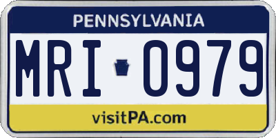 PA license plate MRI0979