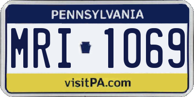 PA license plate MRI1069