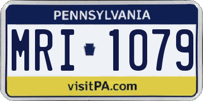 PA license plate MRI1079