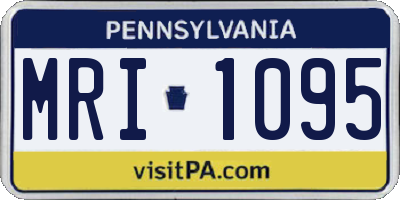 PA license plate MRI1095