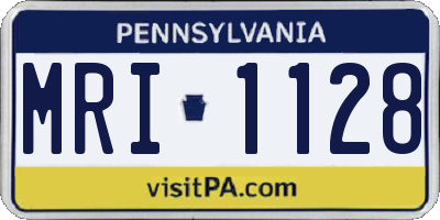PA license plate MRI1128