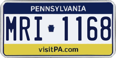 PA license plate MRI1168