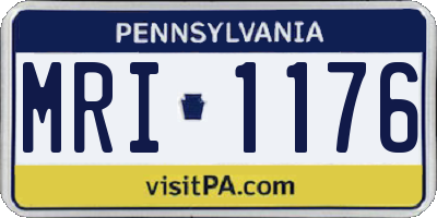 PA license plate MRI1176