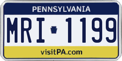 PA license plate MRI1199