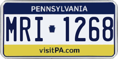 PA license plate MRI1268