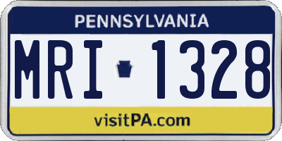 PA license plate MRI1328