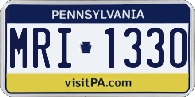 PA license plate MRI1330