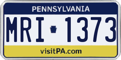 PA license plate MRI1373