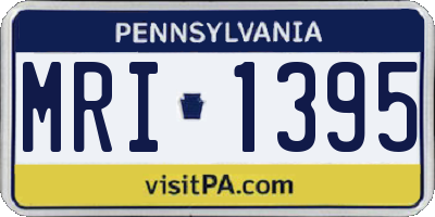 PA license plate MRI1395
