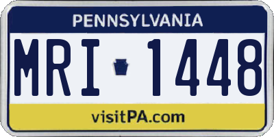 PA license plate MRI1448