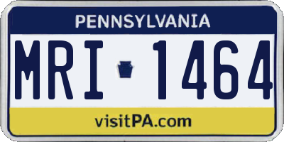 PA license plate MRI1464