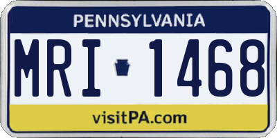 PA license plate MRI1468