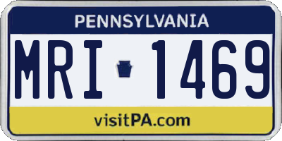 PA license plate MRI1469