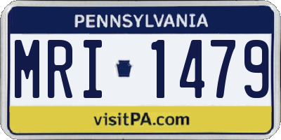 PA license plate MRI1479