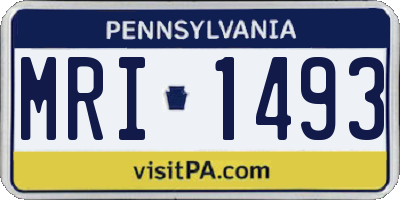 PA license plate MRI1493