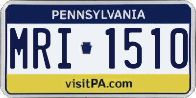 PA license plate MRI1510