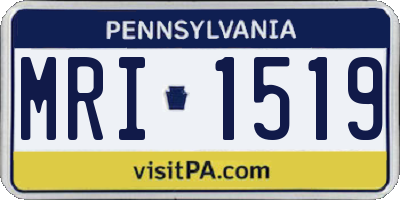 PA license plate MRI1519