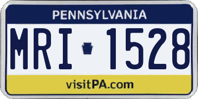 PA license plate MRI1528