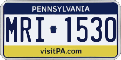 PA license plate MRI1530