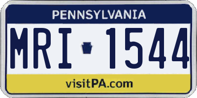 PA license plate MRI1544