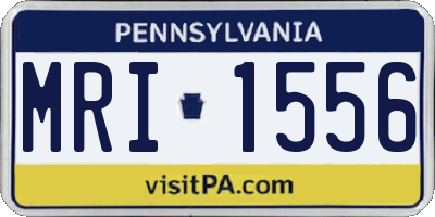 PA license plate MRI1556