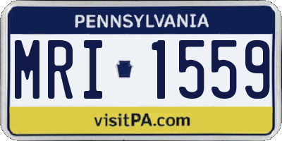 PA license plate MRI1559