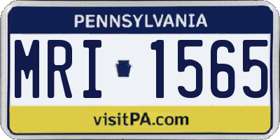 PA license plate MRI1565