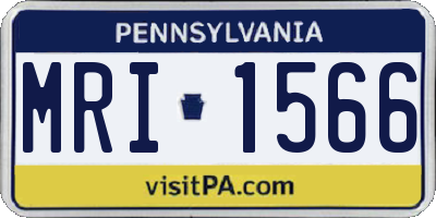 PA license plate MRI1566