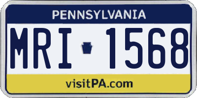 PA license plate MRI1568