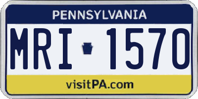 PA license plate MRI1570