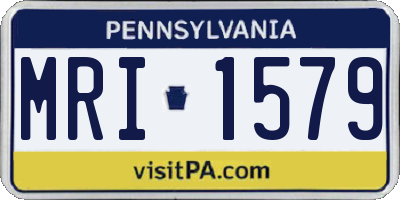 PA license plate MRI1579