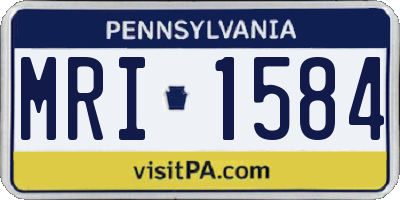 PA license plate MRI1584