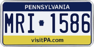 PA license plate MRI1586