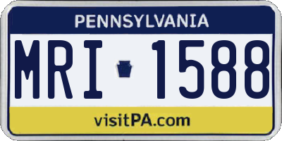 PA license plate MRI1588