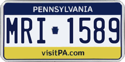 PA license plate MRI1589