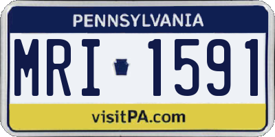 PA license plate MRI1591