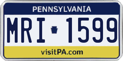 PA license plate MRI1599