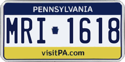 PA license plate MRI1618