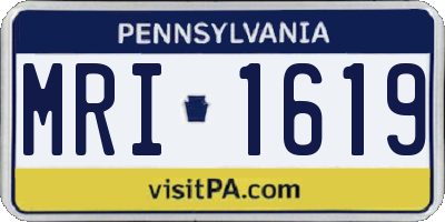PA license plate MRI1619