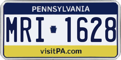 PA license plate MRI1628