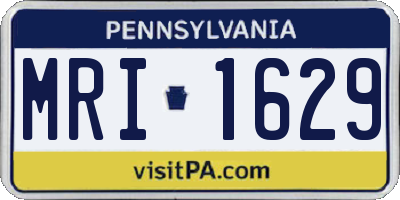PA license plate MRI1629