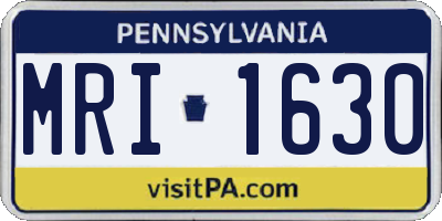 PA license plate MRI1630