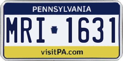 PA license plate MRI1631