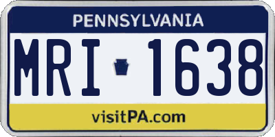 PA license plate MRI1638