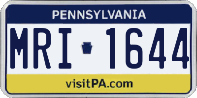 PA license plate MRI1644