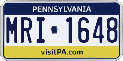 PA license plate MRI1648