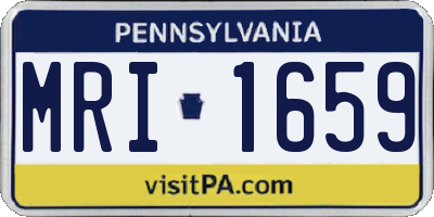 PA license plate MRI1659