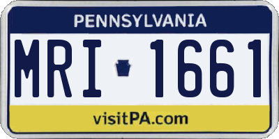 PA license plate MRI1661