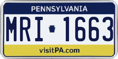 PA license plate MRI1663