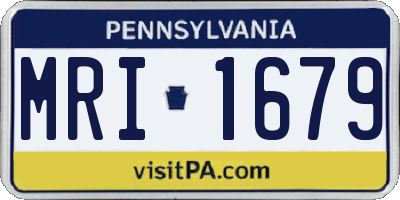 PA license plate MRI1679